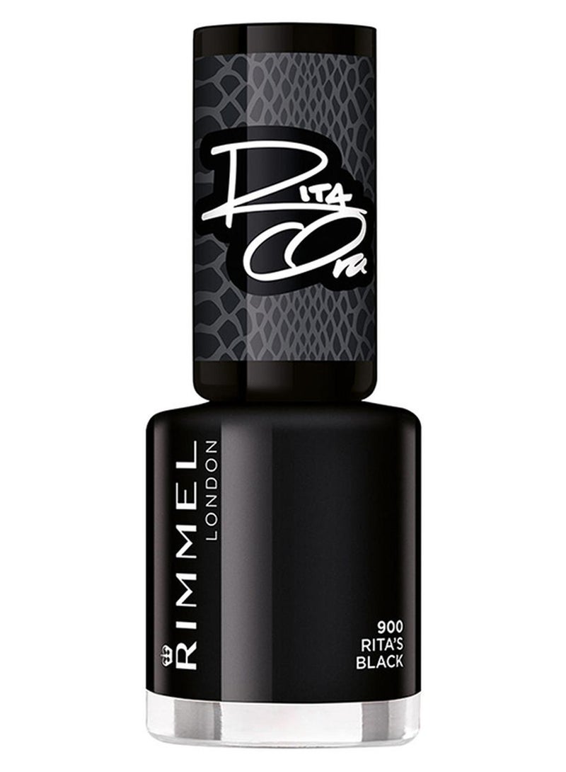 ريميل لندن طلاء أظافر سوبر شاين يدوم ل60 ثانية 900 أسود ريتا - Image 1