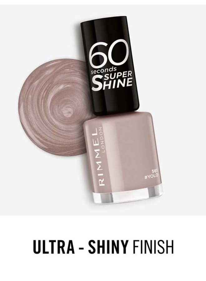 RIMMEL LONDON 60 Seconds Super Shine Nail Polish 561 Yolo - Image 5