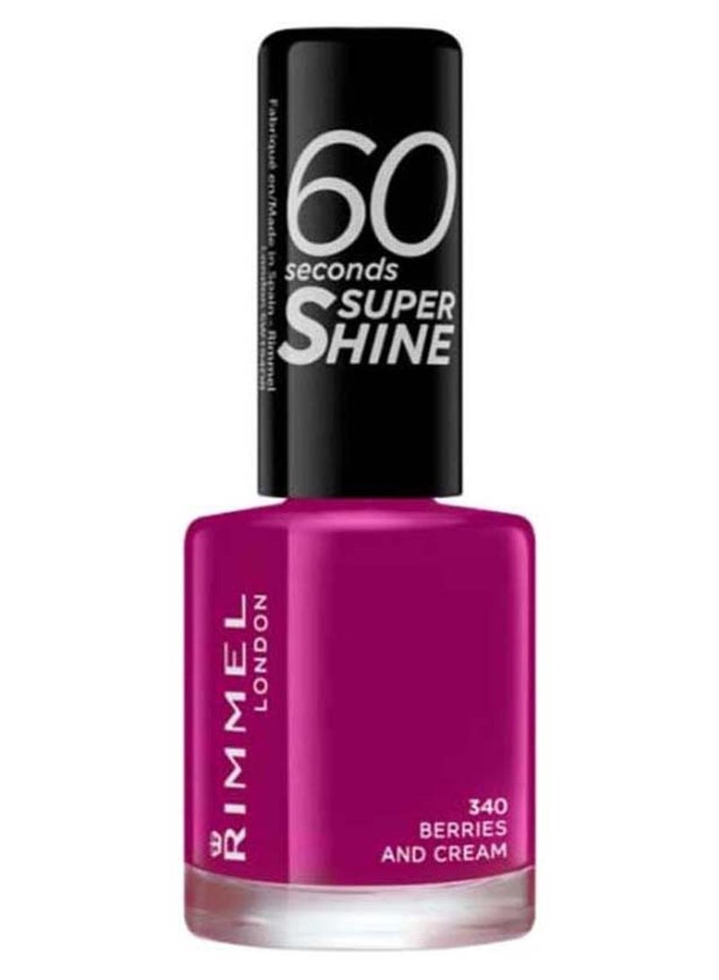 ريميل لندن طلاء أظافر 60 سيكوندز سوبر شاين – 340 – توت وكريم - Image 1