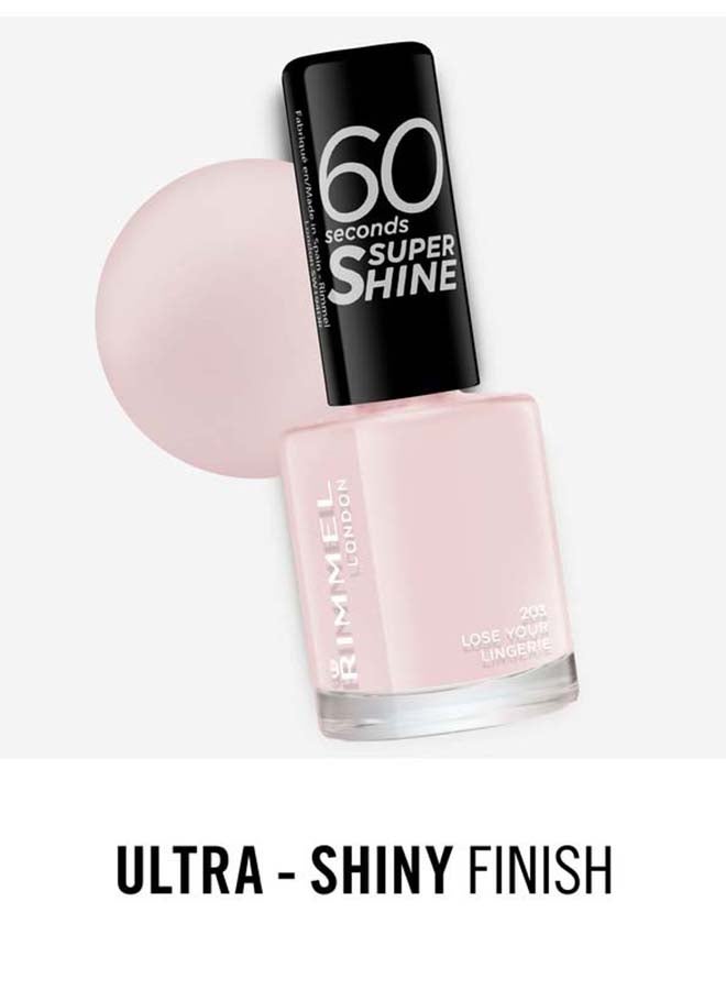 ريميل لندن طلاء أظافر سوبر شاين يجف في غضون 60 ثانية 203 لوز يور لينجري - Image 5