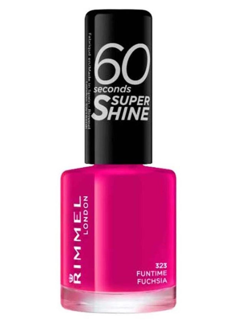 ريميل لندن طلاء أظافر سوبر شاين يجف في غضون 60 ثانية فن تايم فوشيا - Image 1