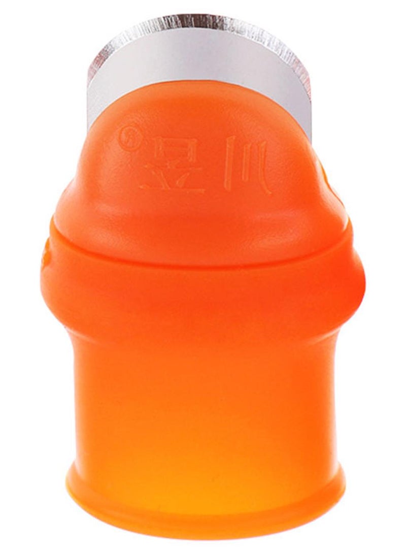 Silicone Thumb Knife For Garden Harvesting Orange 5 x 2 x 2cm - Image 1