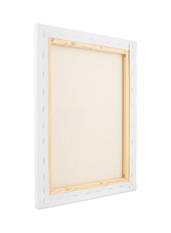 مجموعة ألواح قماشية قطنية فارغة مفرودة مسبقاً مقاس 20 × 30 سم بوزن 280 جم/م من 5 قطع أبيض - Image 2