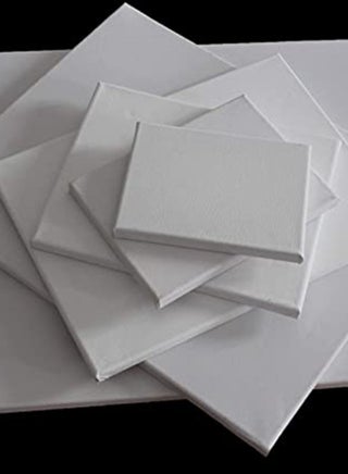 مجموعة ألواح قماشية قطنية فارغة مفرودة مسبقاً مقاس 20 × 30 سم بوزن 280 جم/م من 5 قطع أبيض - view 4