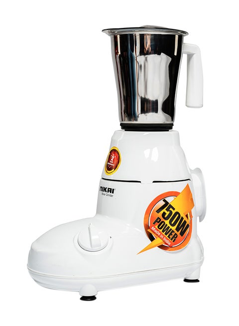 مطحنة خلاط 3 في 1 مع مرطبانات من الصلب 1.5 L 750 W NB894 أبيض/فضي
