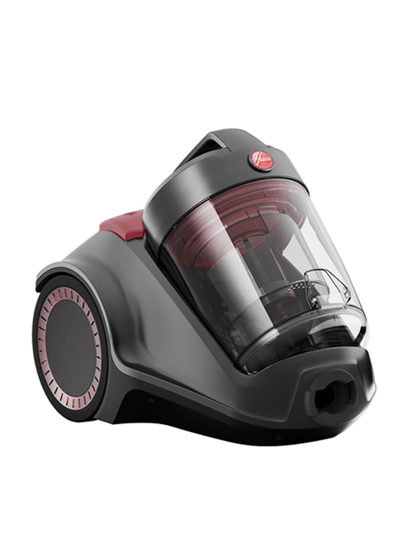 HOOVER Power 6 Advanced Vacuum Cleaner, One Touch Easy Empty Bin, Single Cyclonic Technology, HEPA Filter, Ideal For Allergy Sufferers, Pet Owners, Efficient Home Cleaning 3 L 2200 W CDCY-P6ME Grey/Red - Image 1