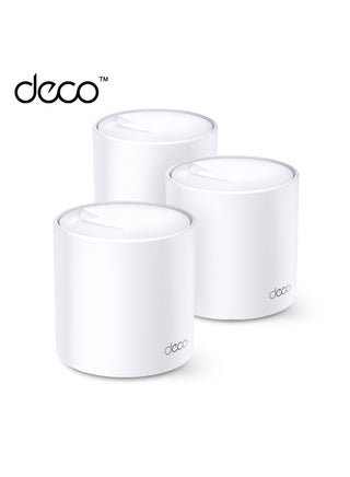 Deco X20 (3-Pack) AX1800 Whole Home Advanced Mesh Wi-Fi 6 System, Coverage for 4-6 Bedroom Houses, Connect up to 150 Devices, WPA3 Security & Built-in Antivirus, Parental Controls, Works with Alexa White - pnsku/N41427644A/45/_/1746540071/77e467ca-d890-4d09-965f-e6411e3d2418