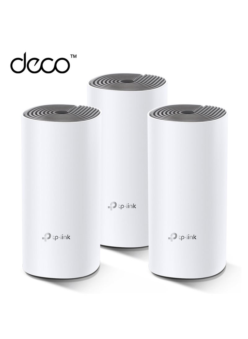 TP-LINK Deco E4 (3-Pack) AC1200 Advanced Whole Home Mesh Wi-Fi System, 100 Devices Connectivity, Covergae for 3-4 Bedroom Houses, Parental Controls, Works with Alexa White  - Image 1