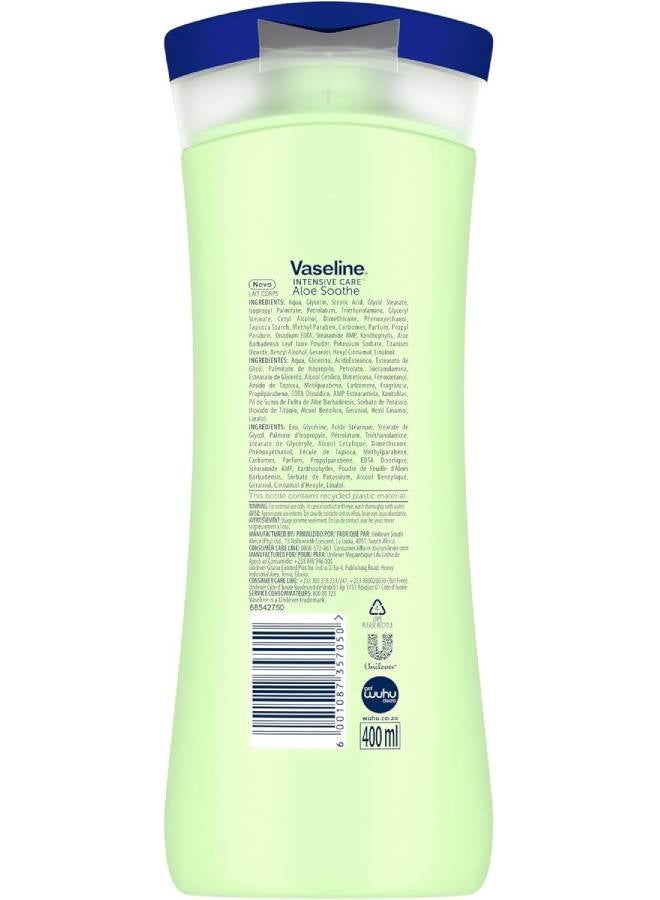 Vaseline Intensive Care Aloe Soothe 48H Moisturizing Body Lotion 400ml  - Image 3