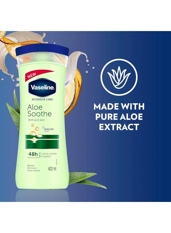 Vaseline Intensive Care Aloe Soothe 48H Moisturizing Body Lotion 400ml  - Image 4