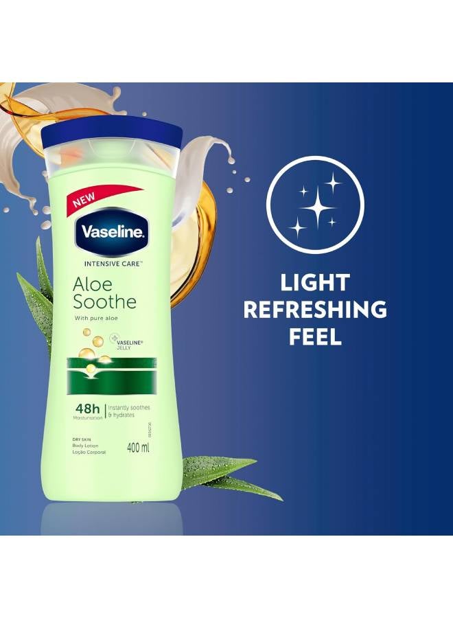 Vaseline Intensive Care Aloe Soothe 48H Moisturizing Body Lotion 400ml  - Image 5
