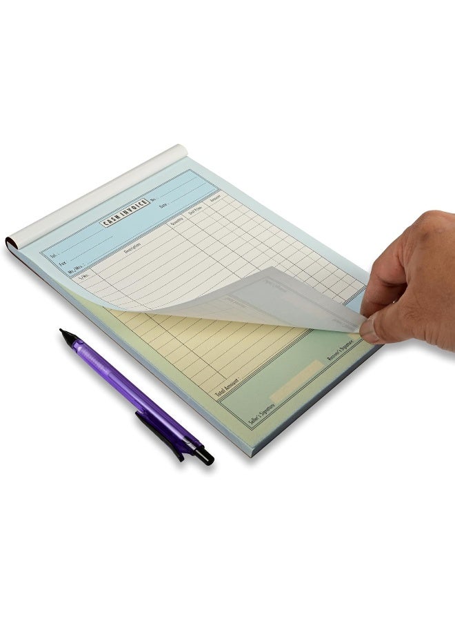 FIS Cash Invoice Book - 170x245mm, 50 Sets, Carbonless, English, Packet of 10 Pieces White and Yellow - Image 5