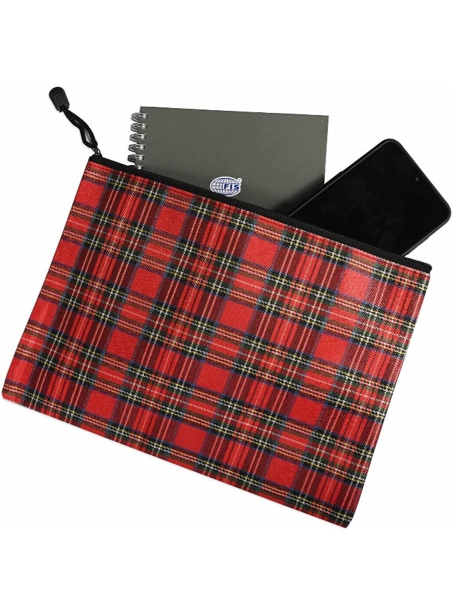 FIS® Zipper Bag, B5 Size (290x210mm), Portable Heavy Duty Multipurpose Pouch Bag, Packet of 10, Stripe Red Red/Blue/Green - Image 4