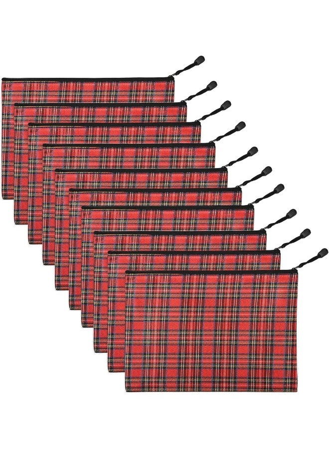 FIS® Zipper Bag, B5 Size (290x210mm), Portable Heavy Duty Multipurpose Pouch Bag, Packet of 10, Stripe Red Red/Blue/Green - Image 2
