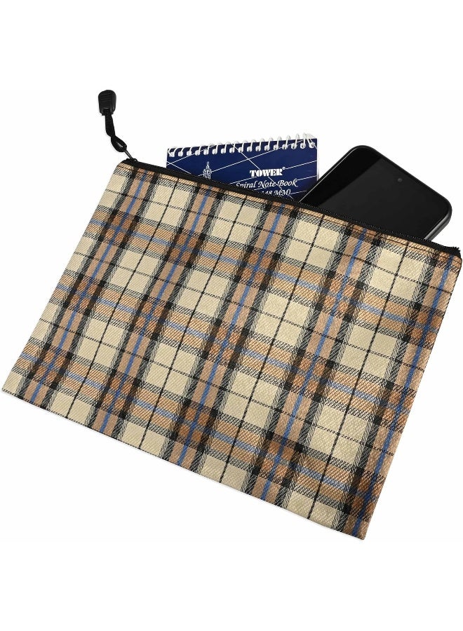 FIS Zipper Bag, B5 Size (290x210mm), Heavy Duty Multipurpose Pouch, Pack of 10, Stripe Yellow Stripe Yellow - Image 4