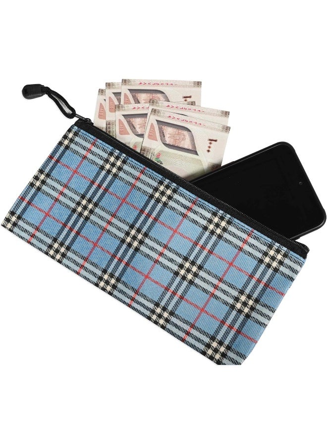 FIS Zipper Bag, Portable Heavy Duty Multipurpose Pouch, Stripe Blue, 10 Pieces Stripe Blue - Image 4
