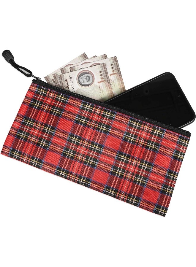FIS® Zipper Bag, Portable Heavy Duty Multipurpose Pouch, Stripe Red, 10 Pieces Stripe Red - Image 4