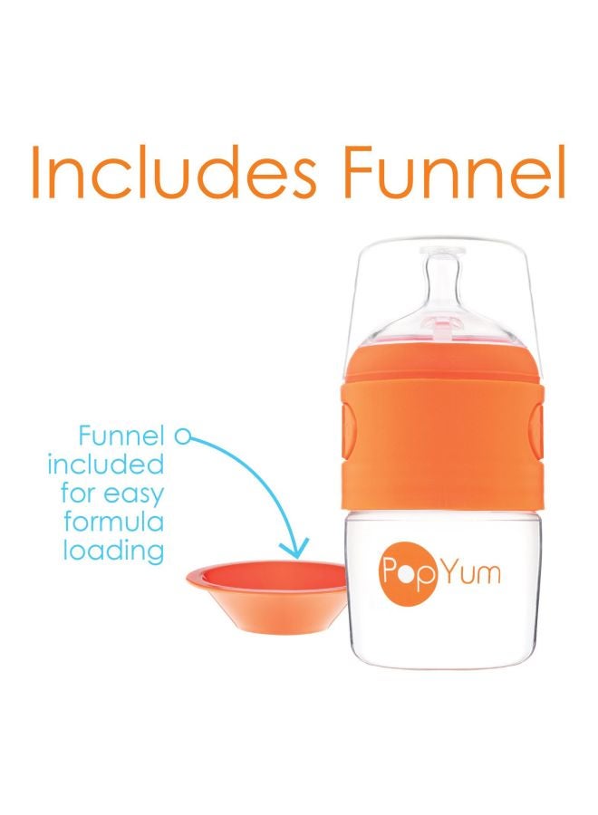 بوب يام تركيبة مضادة للمغص، خلط، توزيع زجاجات تغذية الأطفال، 3 عبوات مع حلمة واحدة - 5 أونصة برتقالية - Image 3