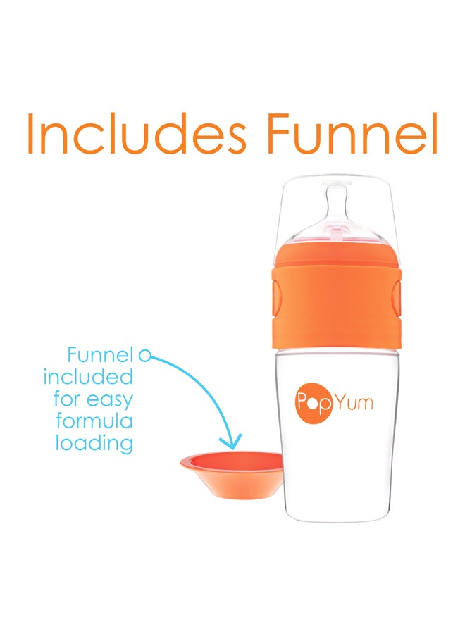 بوب يام تركيبة مضادة للمغص، صناعة وخلط وتوزيع زجاجة تغذية الأطفال مع حلمتين - 9 أونصة برتقالية - Image 5