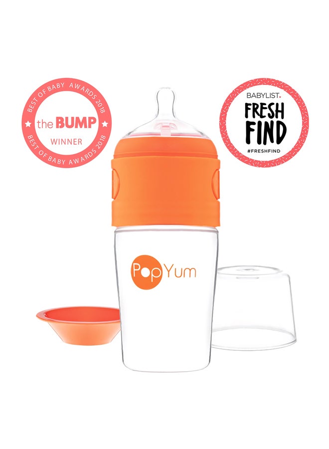 بوب يام تركيبة مضادة للمغص، صناعة وخلط وتوزيع زجاجة تغذية الأطفال مع حلمتين - 9 أونصة برتقالية - Image 3