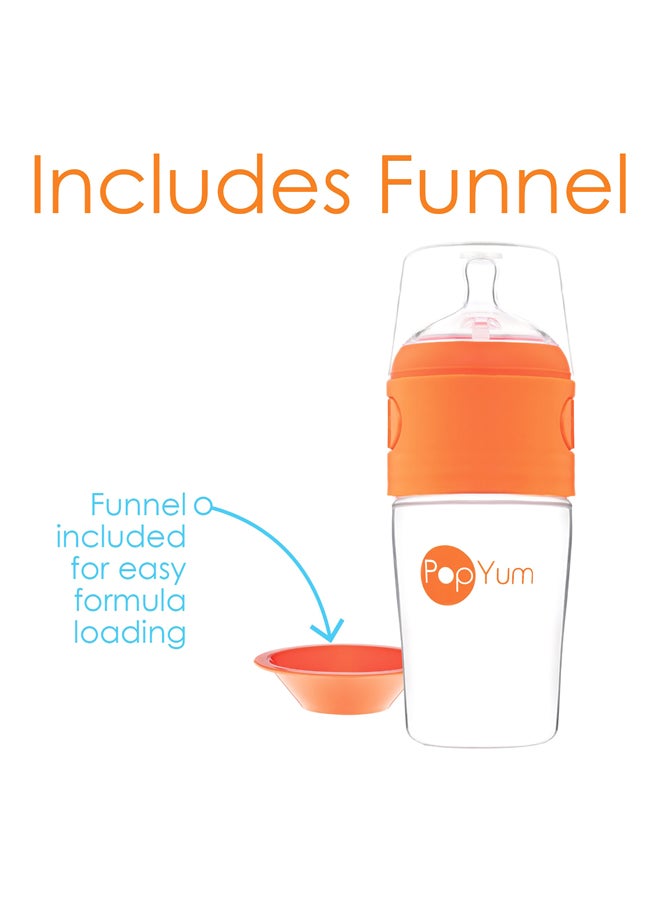 بوب يام تركيبة مضادة للمغص، صناعة وخلط وتوزيع زجاجة تغذية الأطفال مع حلمتين - 9 أونصة برتقالية - Image 4