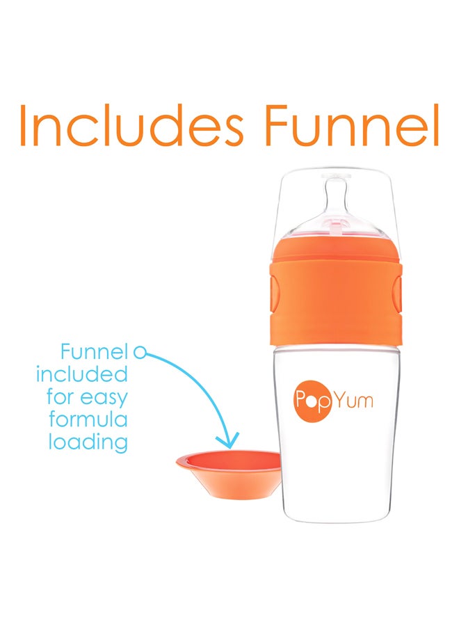 بوب يام تركيبة مضادة للمغص، خلط، توزيع زجاجات تغذية الأطفال، عبوتان مع حلمتين - 9 أونصة برتقالية - Image 4