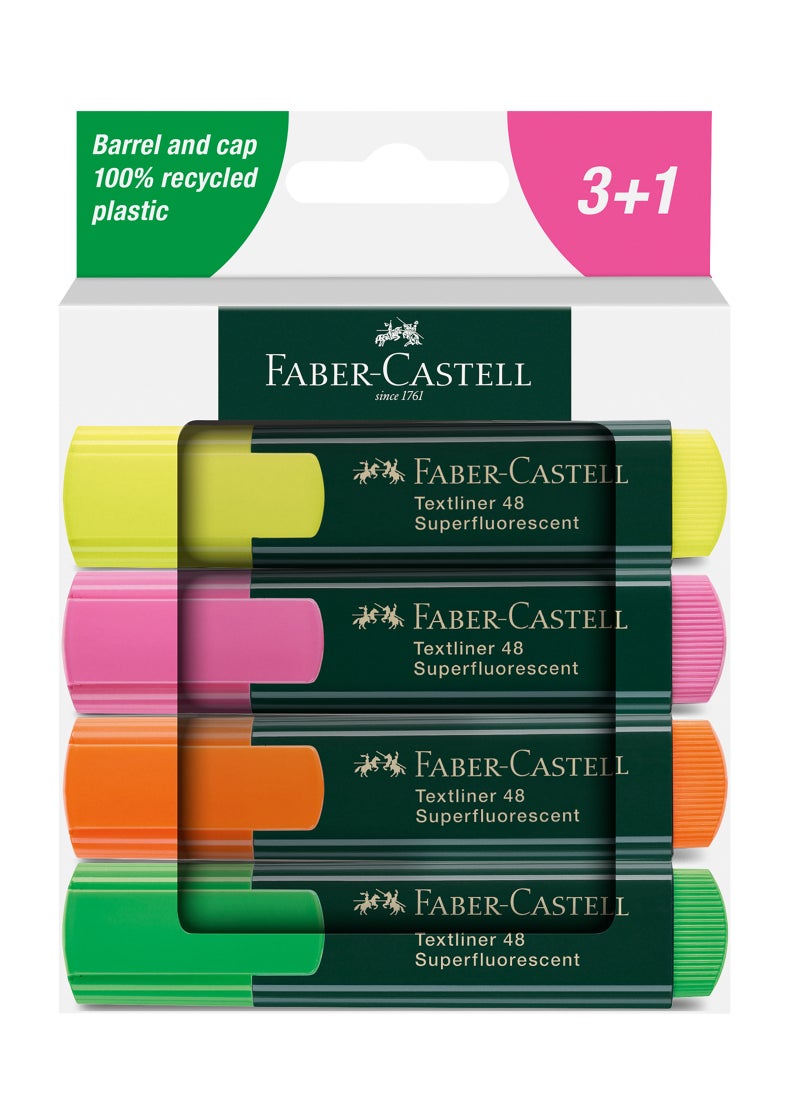FABER-CASTELL 4-Piece Highlighter Set Multicolour - Image 1
