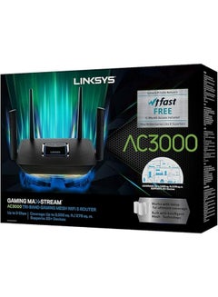 Mesh Wifi 5 Router, Tri-Band, 3,000 Sq. ft Coverage, 25+ Devices, Supports Guest WiFi, Parent Control, 3.0Gbps (AC3000) - MR9000 | Black - pnsku/N41459881A/45/_/1734003215/14eccfb0-42f4-4e9b-b7ce-bb1f0fd9be2b