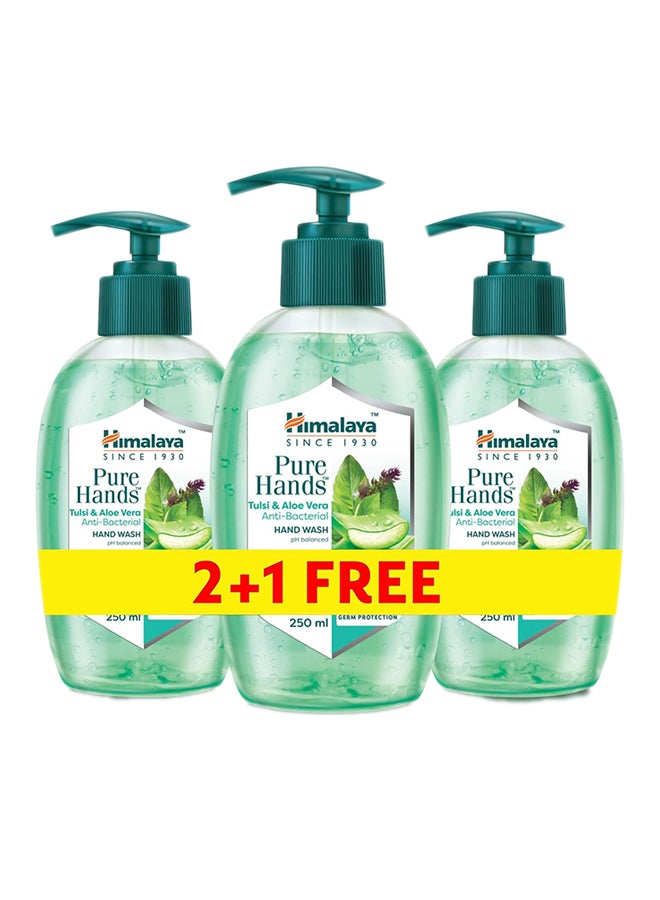 Himalaya Hand Wash Tulsi And Aloe 250ml Pack of 3  - Image 1