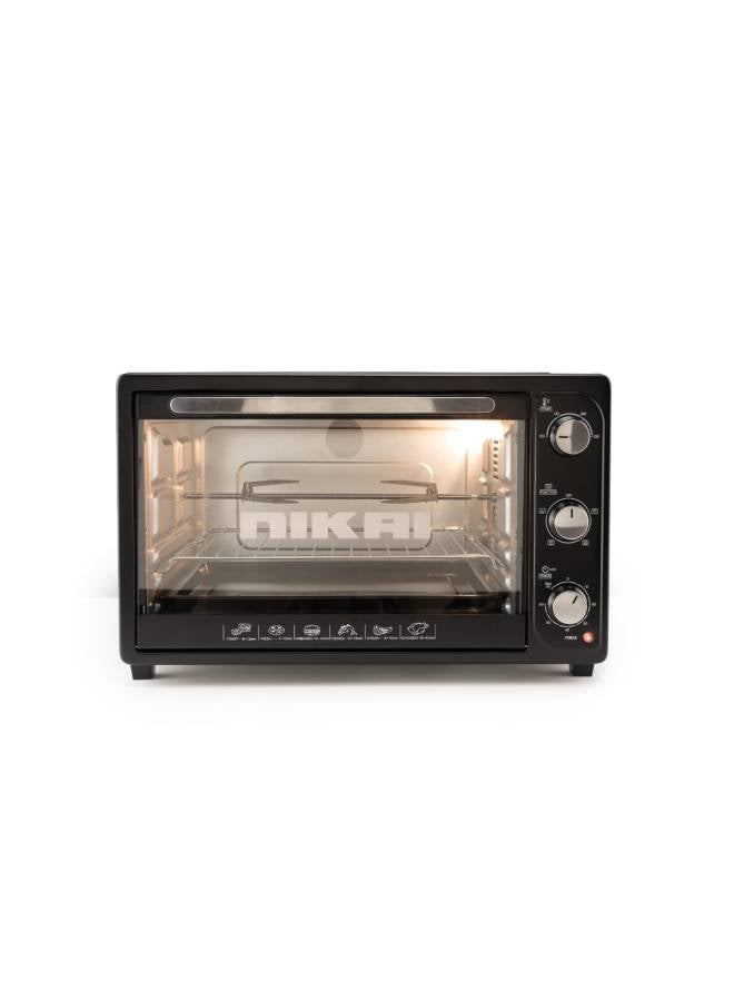 نيكاي - فرن كهربائي طراز Net50RCB 45 L 1800 W NET45RCB1 أسود/ شفاف/ فضي - Image 1