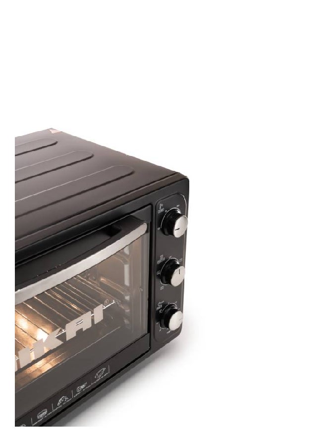 نيكاي - فرن كهربائي طراز Net50RCB 45 L 1800 W NET45RCB1 أسود/ شفاف/ فضي - Image 1
