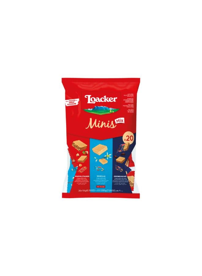 15-Piece Mini Wafers Hazelnut Vanilla Chocolate 150grams