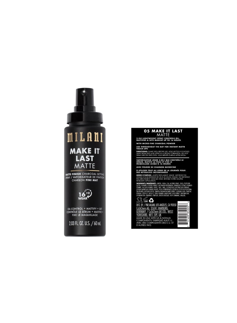 MILANI Make It Last Setting Spray Charcoal 05 Matte Finish - Image 5