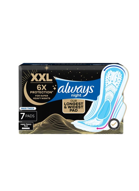 Dreamzz Pad Cool And Dry Maxi Thick Night Long Sanitary Pads With Wings 7 Count 1mm