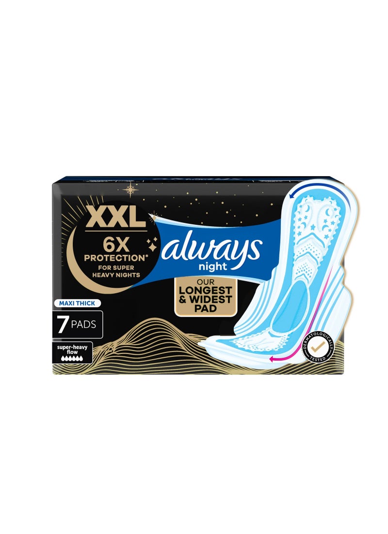 Always - Dreamzz Pad Cool And Dry Maxi Thick Night Long Sanitary Pads With Wings 7 Count 1mm - Image 1