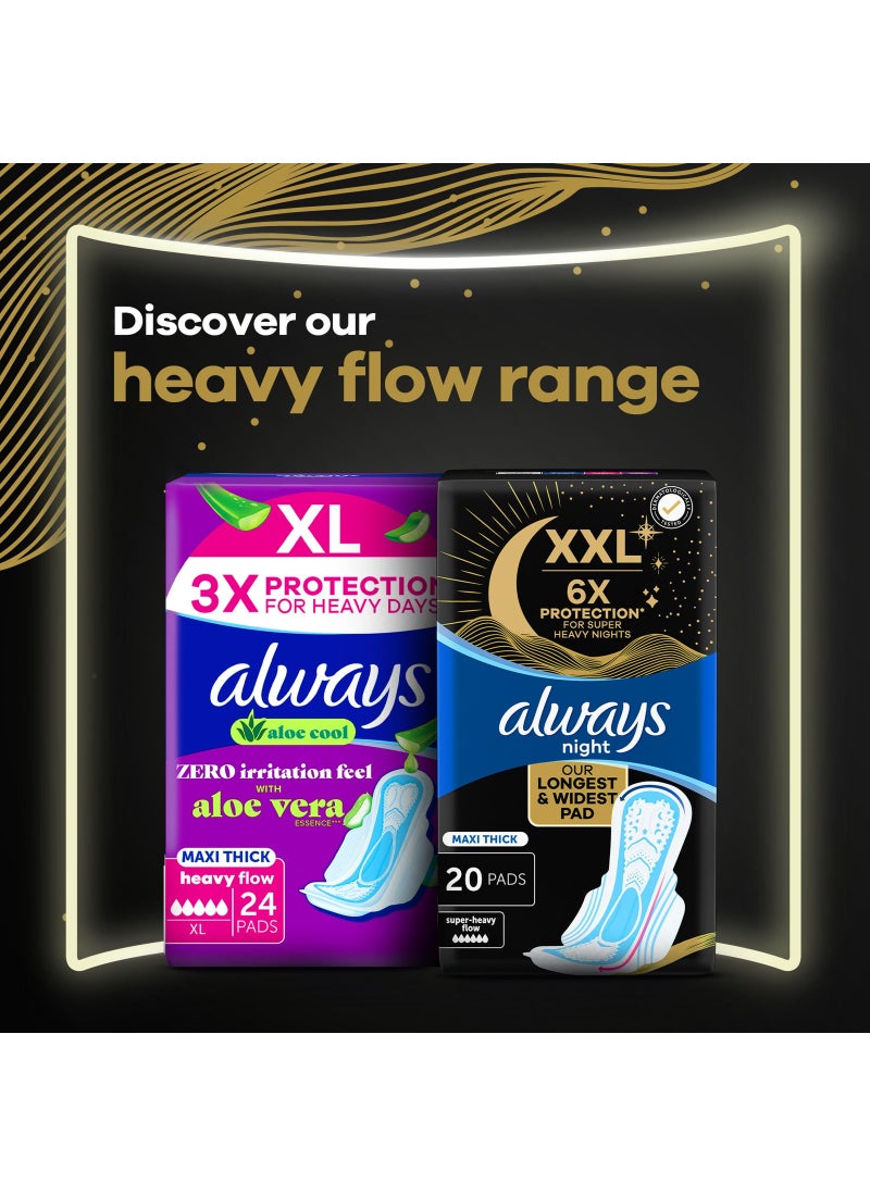 Always - Dreamzz Pad Cool And Dry Maxi Thick Night Long Sanitary Pads With Wings 7 Count 1mm - Image 1