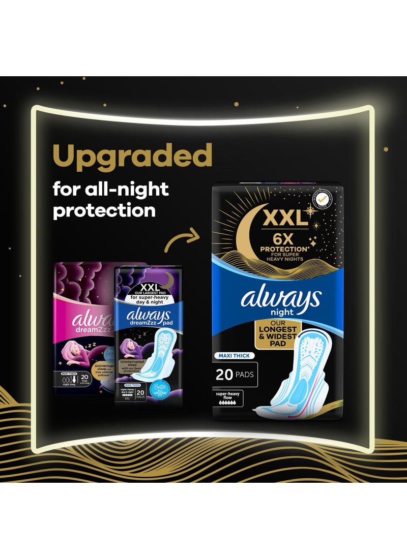 Always - Dreamzz Pad Cool And Dry Maxi Thick Night Long Sanitary Pads With Wings 7 Count 1mm - Image 1