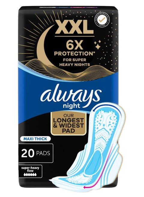 Night Long Pads 20 Count white