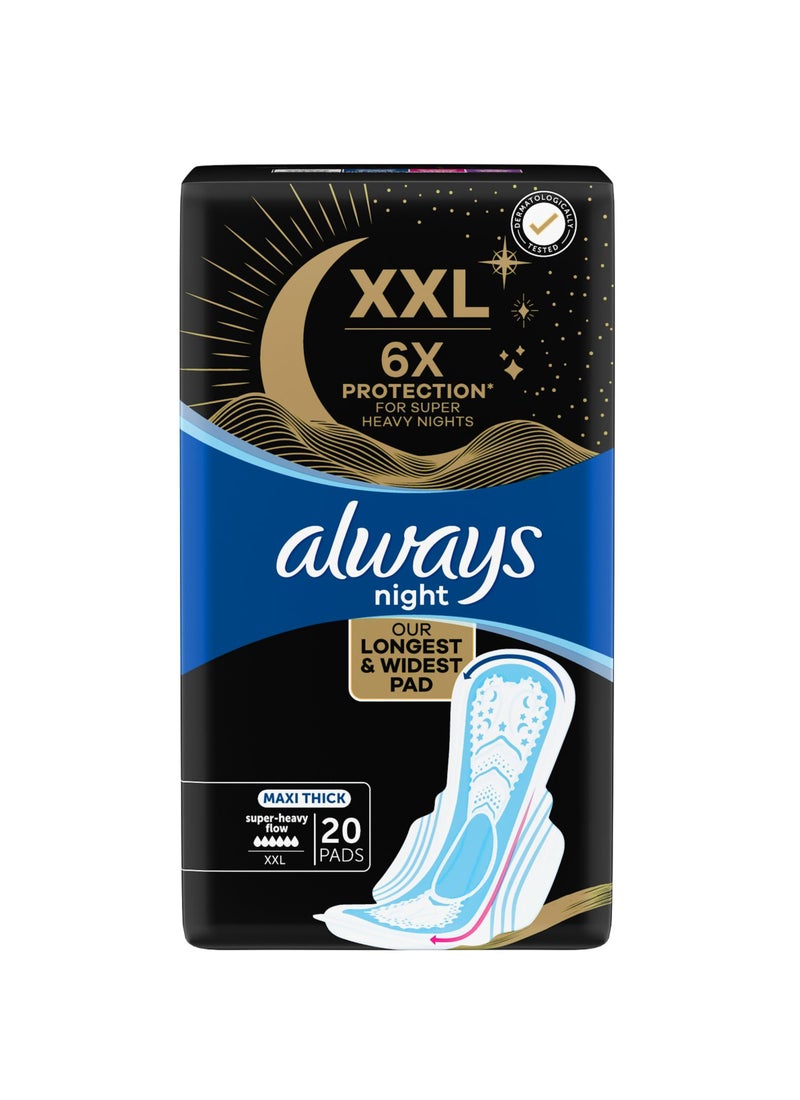 Always Night Long Pads 20 Count white - Image 1