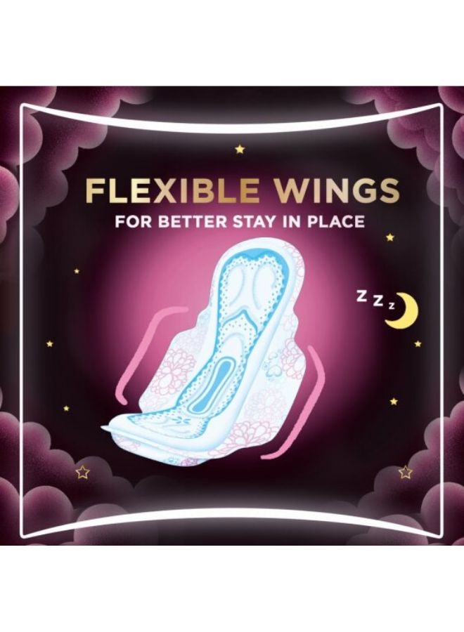 Dreamzz Pad Cotton Soft Maxi Thick, Night Long Sanitary Pads With Wings, 20 Count 