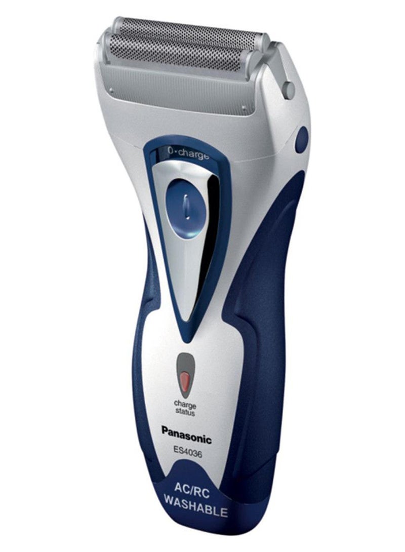 باناسونيك ماكينة حلاقة قابلة لإعادة الشحن مع أداة تهذيب منبثقة أزرق / فضي 680جرام - Image 1