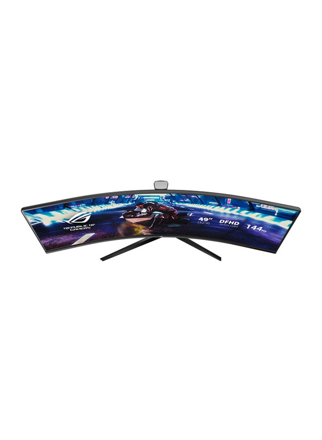 ASUS - ROG Strix XG49VQ Gaming Curved Monitor, 49" VA Display, Dual FHD Resolution, 144Hz Refresh Rate, 4ms (GtG) Response Time, AMD FreeSync Premium Pro Technology, 1073.7m Color, 90LM04H0-B01170 Black - Image 1