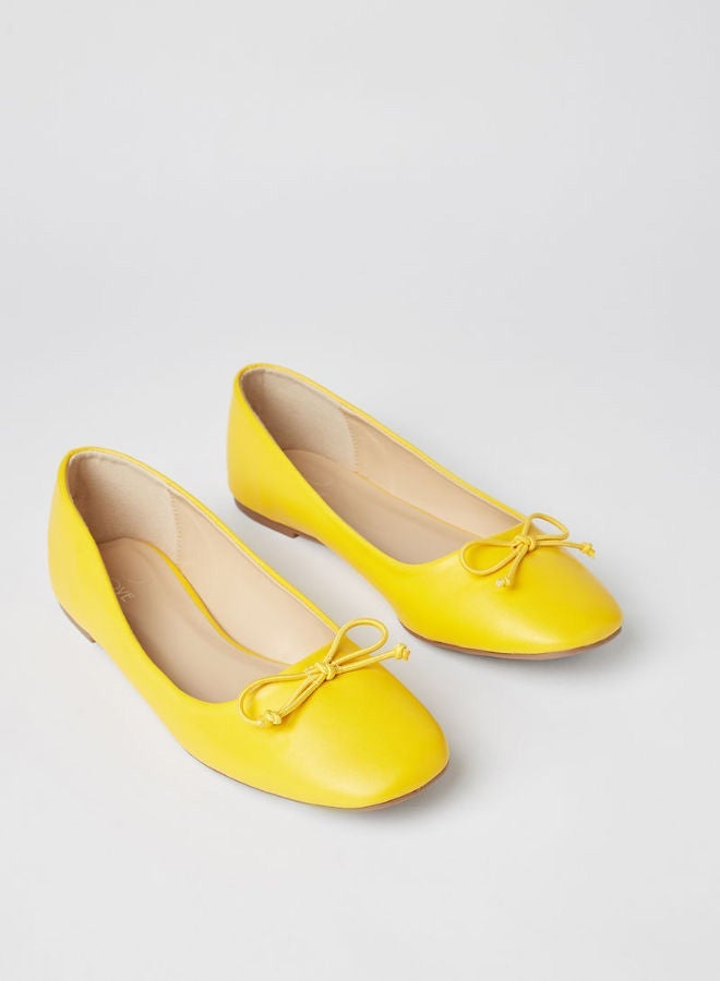 Jove - Stylish Comfortable Slip-On Flat Ballerina Yellow - Image 1