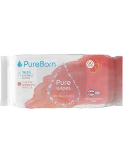 PureBorn Pure Grapefruit Wipes 60 Count  - Image 1