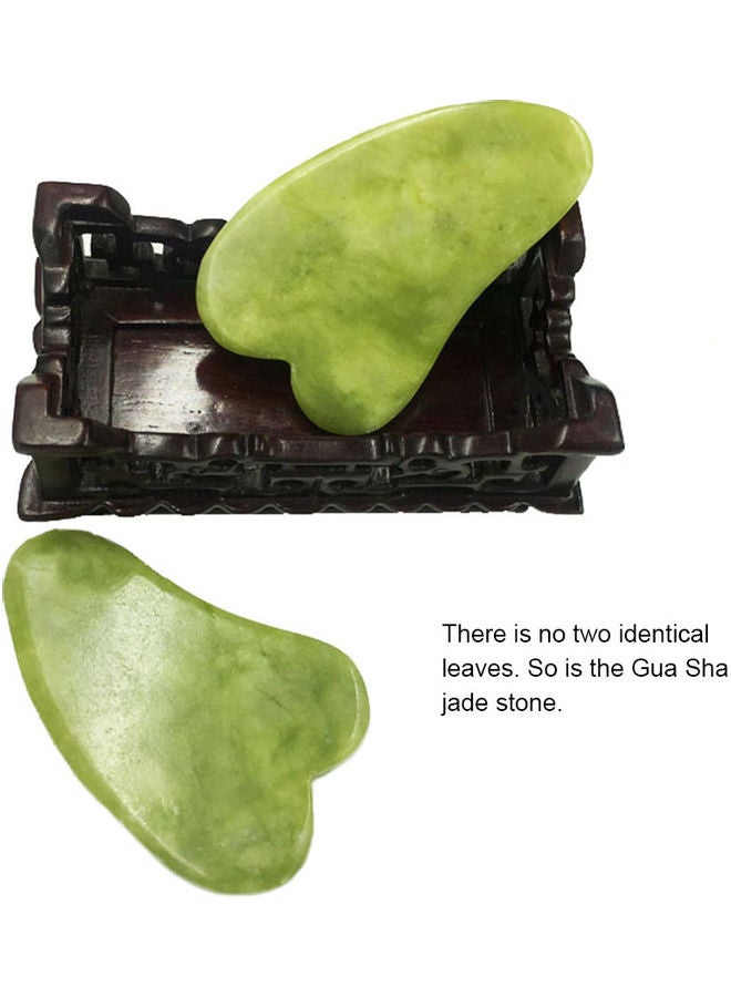 ماركة غير محددة - أداة تدليك الوجه Gua Sha مصنوعة من حجر الجاد لتدليك الوجه ، العينين ، الرقبة ، الجسم وشد البشرة . - Image 1