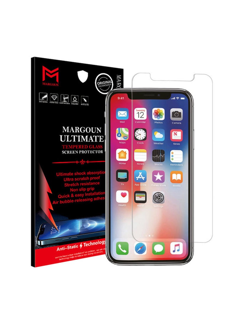 MARGOUN Tempered Glass Screen Protector For Apple iPhone 12 Pro Max Clear - Image 1