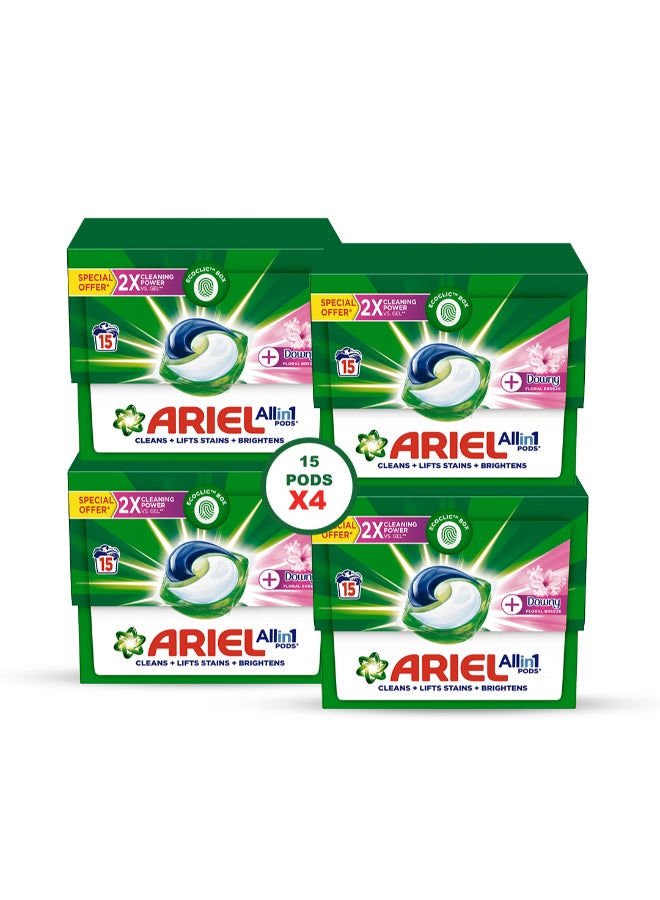 Ariel Floral Breeze All-In-1 Pods, 15 Count, Laundry Detergent Pods
Cleans, Lifts Stains And Brightens Multicolour 15 Tablets  - Image 1