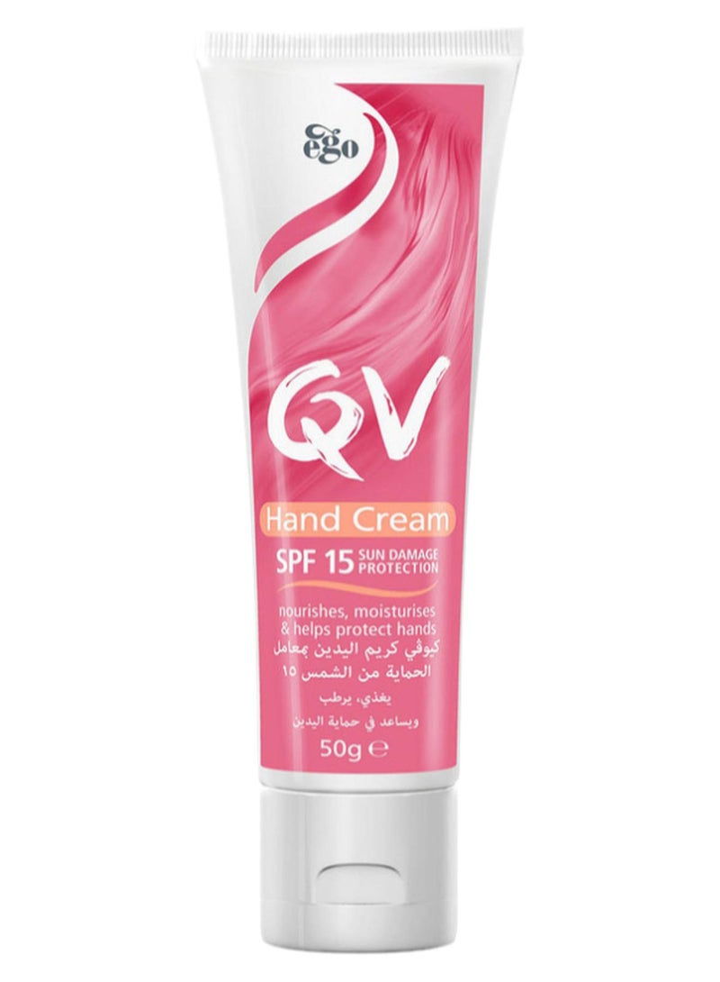 QV Highly Moisturising Hand Cream (50g) with Broad Spectrum SPF 15 Sun Protection - Anti-Aging, Non-Greasy, Fast Absorbing Formula multicolour multicolour - Image 1