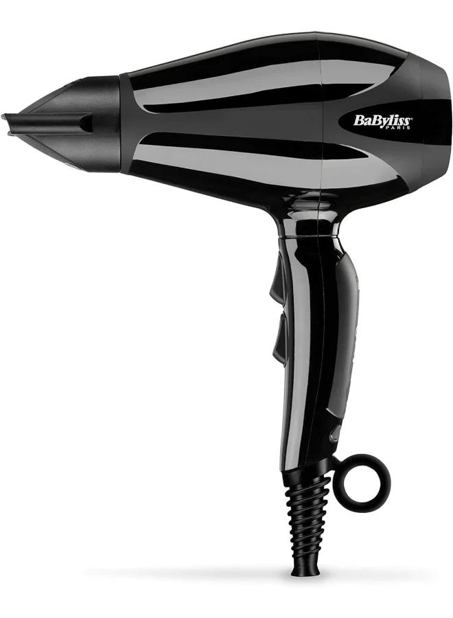 بيبي ليس Compact Pro 2400 ​Hair Dryer AC | Italian Made For Quality & Long-lasting Performance | Ultra-slim Nozzle With Ionic Frizz Control Technology | Portable Dryer With Diffuser | 6715DSDE