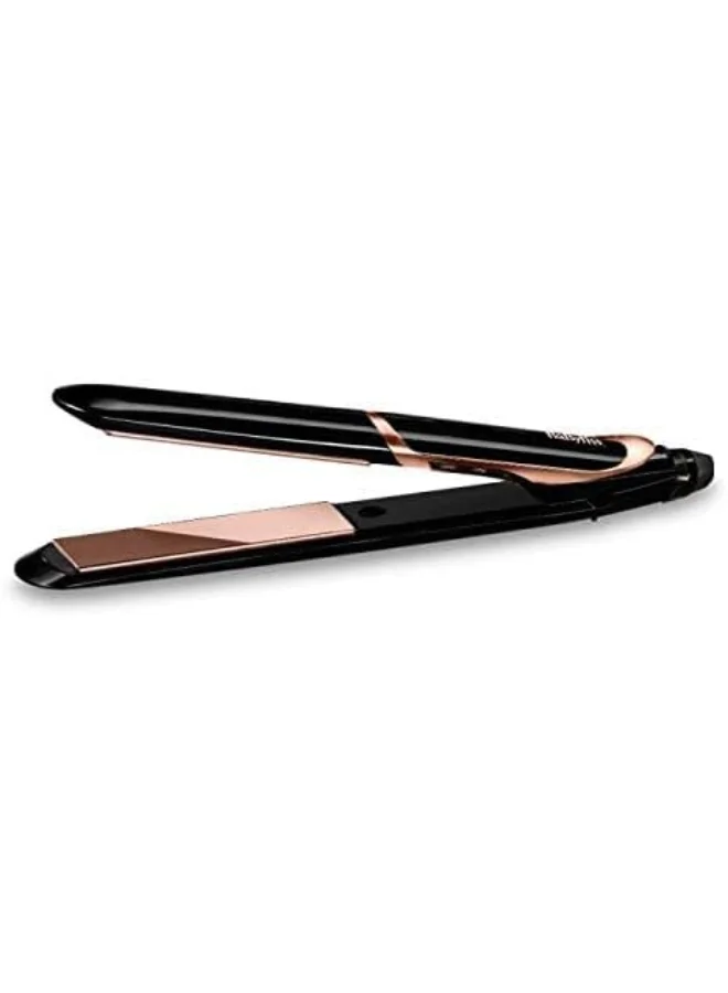 babyliss Shimmer Hair Straightener Fast Heat-up With Tourmaline-ceramic Coated Plates 6 Digital Heat Settings 140°C - 235°C Ionic Frizz Control And Auto Shut Off Black